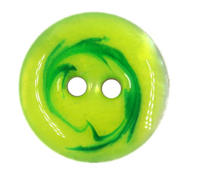 Random Latte Art Style Lime Green Shell Buttons - 15mm - 5/8 inch