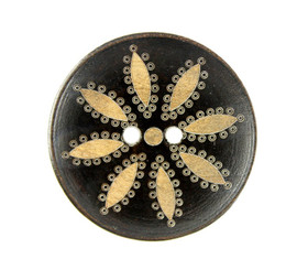 Star Anise Dark Brown Wooden Buttons - 40mm - 1 9/16 inch