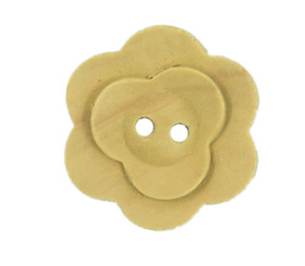 Bilayer Flowers Wooden Buttons - 22mm - 7/8 inch