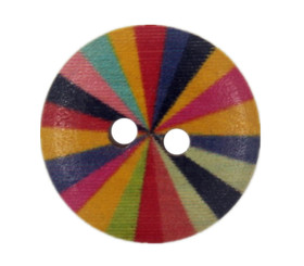 Color Wheel Wooden Buttons - 18mm - 11/16 inch