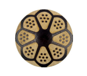 Big Flower Bloom Umbrella Shaped Wooden Buttons - 29mm - 1 1/8 inch