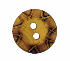 Pyrography Edge Wooden Buttons - 15mm - 5/8 inch