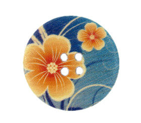 Sakura Blooming Picture Wooden Buttons - 30mm - 1 3/16 inch