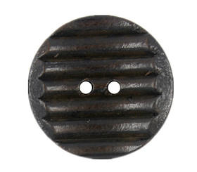 Wavy Surface Brown Wooden Buttons - 26mm - 1 inch