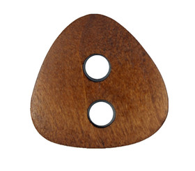 Rounded Triangle Light Brown Wooden Buttons - 30mm - 1 3/16 inch