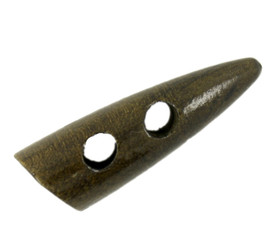 Beveled Tail Brown Wooden Toggles - 43mm - 1 11/16 inch