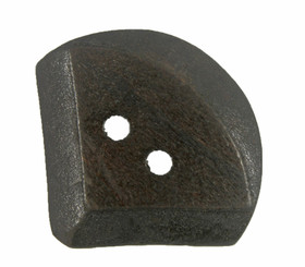 Fan Shaped Bevel Edge Brown Wooden Buttons - 40mm - 1 9/16 inch