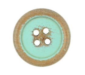 Retro Brushed Effect Baby Blue Wooden Buttons - 21mm - 13/16 inch