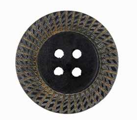 Intertwined Pattern Black Wooden Buttons - 25.5mm - 1 inch