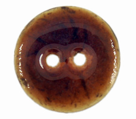 Translucent Brown Enamel Coconut Buttons - 20mm - 3/4 inch