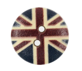 England Flag Picture Wooden Buttons - 15mm - 5/8 inch