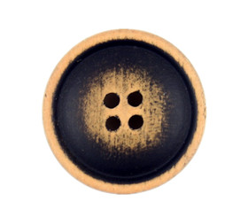 Black Brushed Effect Wooden Buttons - 25mm - 1 inch