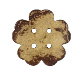 Large Flower Coconut Buttons - 40mm - 1 9/16 inch