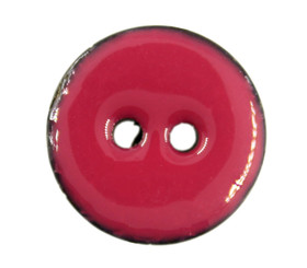Red Pink Enamel Coconut Buttons - 18mm - 11/16 inch