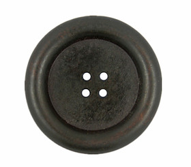 Brown Wooden Buttons - 37mm - 1 7/16 inch