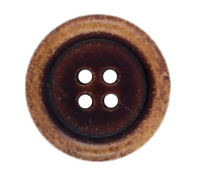 Brushed Effect Deep Burgundy Wooden Buttons - 21mm - 13/16 inch