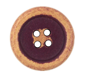 Brushed Effect Purple Wooden Buttons - 21mm - 13/16 inch