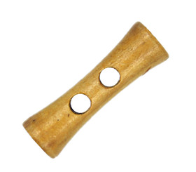Curved Middle Design Natural Wooden Toggles - 37mm - 1 7/16 inch