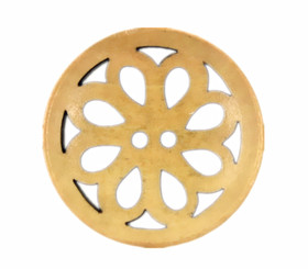 Openwork Flower Design Wooden Buttons - 30mm - 1 3/16 inch