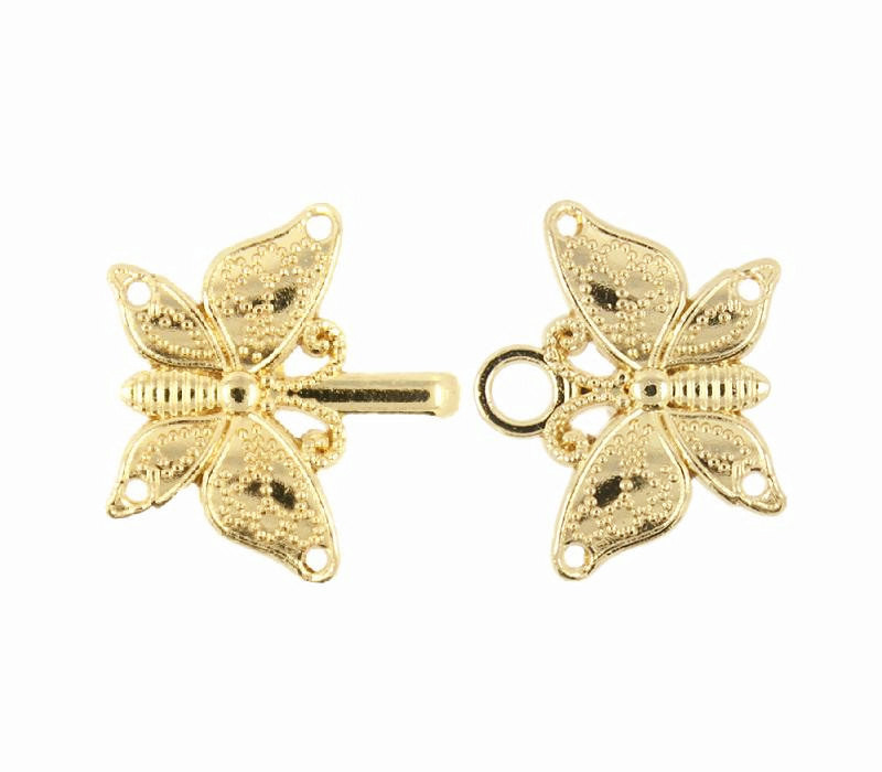 Butterfly Cloak Clasp Gold Fasteners.