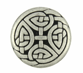 Eternal Knot Antique Silver Metal Shank Buttons  - 23mm - 7/8 inch