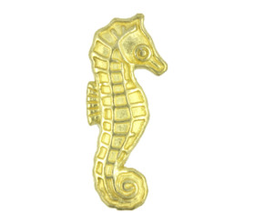 Seahorse Gold Metal Shank Buttons - 26mm - 1 inch