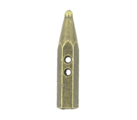 Pencil Stub Antique Brass Metal Hole Buttons - 25mm - 1 inch