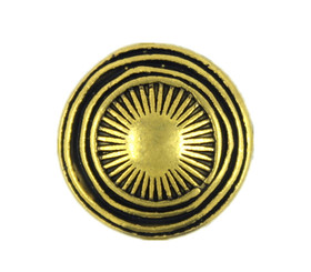 Mountain Top Metal Shank Buttons in Antique Gold Color - 20mm - 3/4 inch