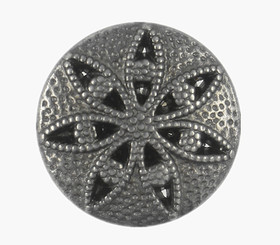 Nickel Silver Star Anise Flower Metal Shank Buttons - 20mm - 3/4 inch