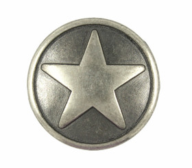 Star Nickel Silver Metal Shank Buttons - 20mm - 3/4 inch
