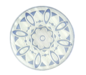 Blue White Mandala Flower Resin Buttons - 20mm - 3/4 inch