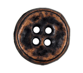 Rustic Antique Copper Metal Hole Buttons - 22mm - 7/8 inch