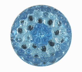Transparent Blue Bubbles Vintage Czech Glass Button, Shank Button - 27mm - 1 1/16 inch