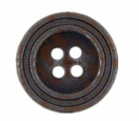 Gunmetal Rust Concave Metal Hole Buttons - 17mm - 11/16 inch