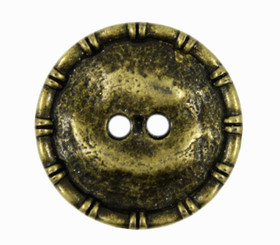 Binding Edge Rustic Design Antique Brass Metal Hole Buttons - 23mm - 7/8 inch
