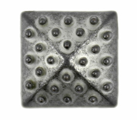 Square Cone Thorns Gunmetal White Metal Shank Buttons - 10mm - 3/8 inch