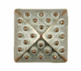 Square Cone Thorns Copper White Metal Shank Buttons - 10mm - 3/8 inch