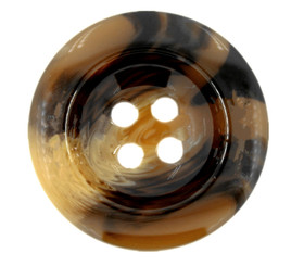  Broad Border Design Marble Taxture Brown Resin Buttons - 34mm - 1 5/16 inch