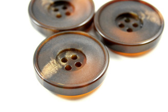 Matte Finish Surface Brown Thicken Resin Buttons - 30mm - 1 3/16 inch