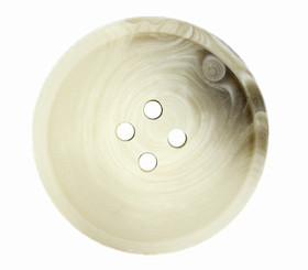 Beige and Brown Swirls Pattern Matte Finish Surface Resin Buttons - 30mm - 1 3/16 inch