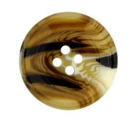 Golden Brown Arcs Pattern Translucent Resin Buttons - 30mm - 1 3/16 inch