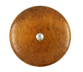 Natural wooden buttons with penetrating metal ring shank - 20mm - 3/4 inch