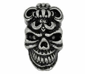 Skull King Retro Silver Metal Screw Back Rivet Set - 31mm - 1 1/4 inch