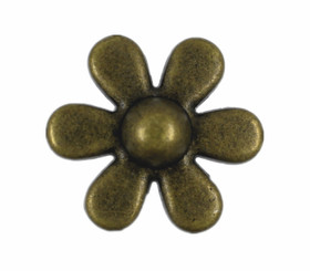 Flower Concho Antique Brass Metal Rivet Set - 23mm - 7/8 inch