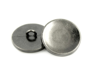 Concave Surface Gunmetal Metal Shank Buttons - 20mm - 3/4