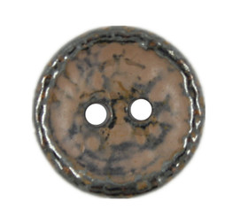 Rustic Maroon Gunmetal Metal Hole Buttons - 15mm - 5/8 inch