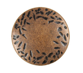 Hammered Edge Antique Copper Metal Buttons - 25mm - 1 inch