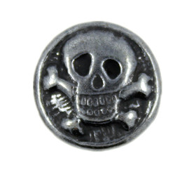 Funky Skull Gunmetal Metal Shank Buttons - 18mm - 11/16 inch