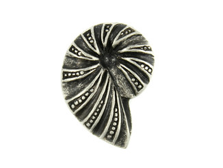 Ammonite Antique Silver Metal Shank Buttons - 20mm - 3/4 inch