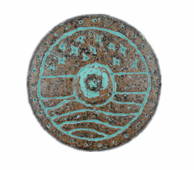 Firmament Green Rust Metal Shank Buttons - 21mm - 13/16 inch